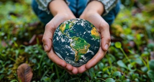 Hände halten Erdball, (c) WHED_2025_AdobeStock_Leo