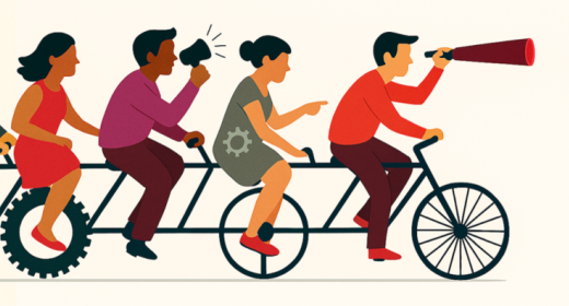 5 Personen auf einem Fahrrad